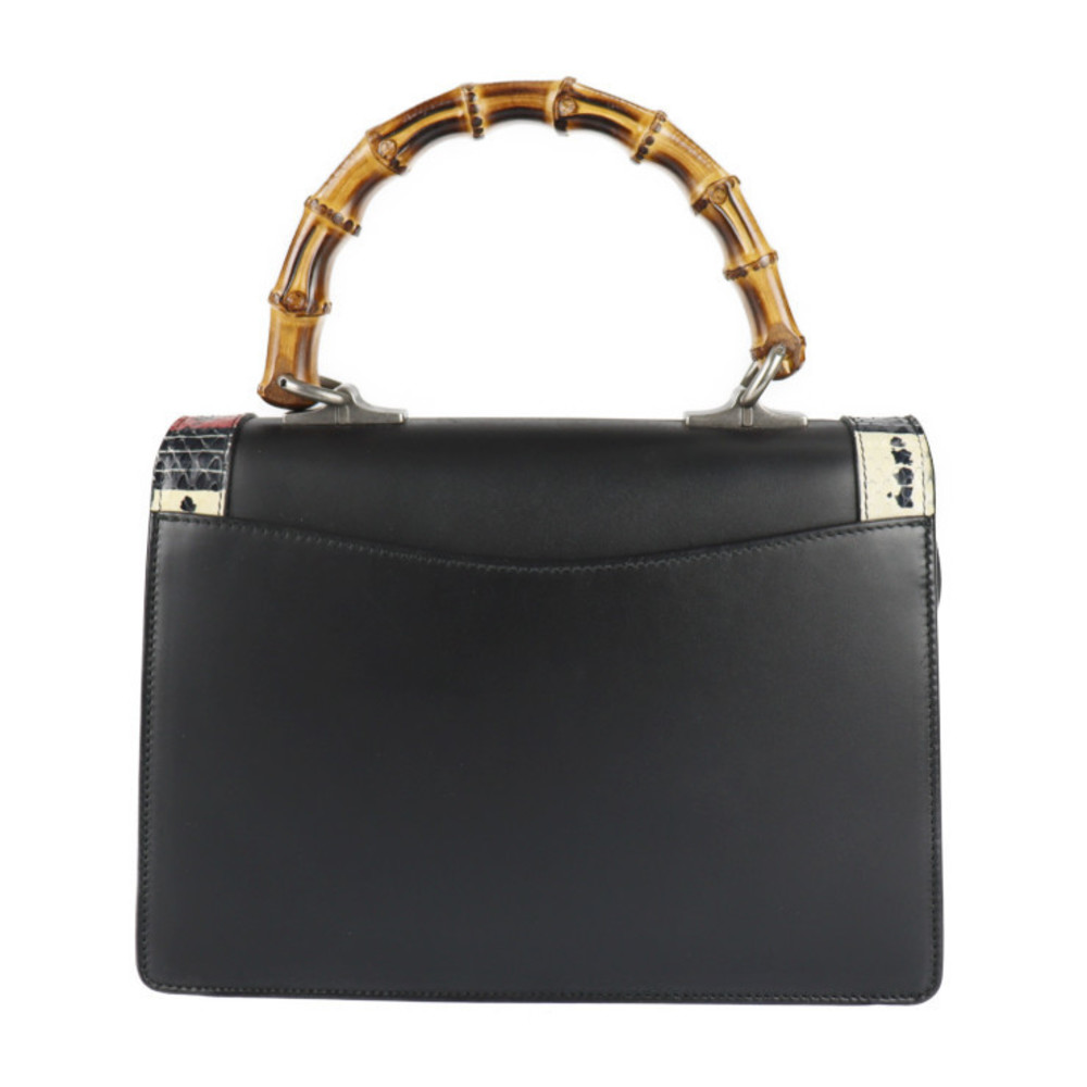 Gucci Black Lilith Bamboo Snake Python Coral Mult… - image 3